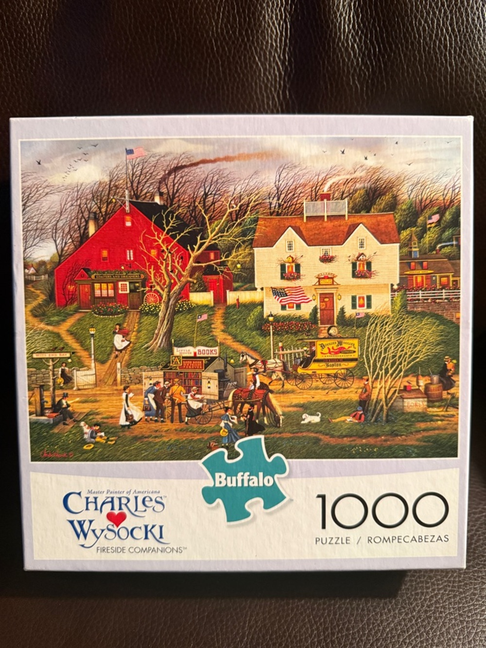 Buffalo Charles Wysocki Fireside Companions Jigsaw Puzzle. 1000 pieces Complete